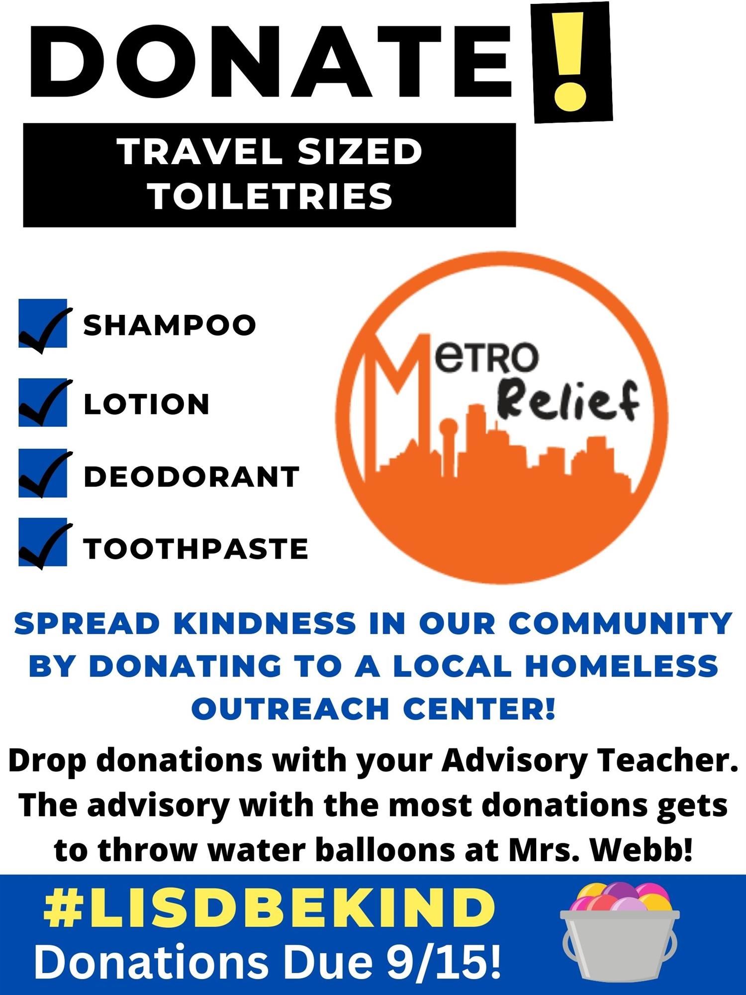  Donations for Metro Relief